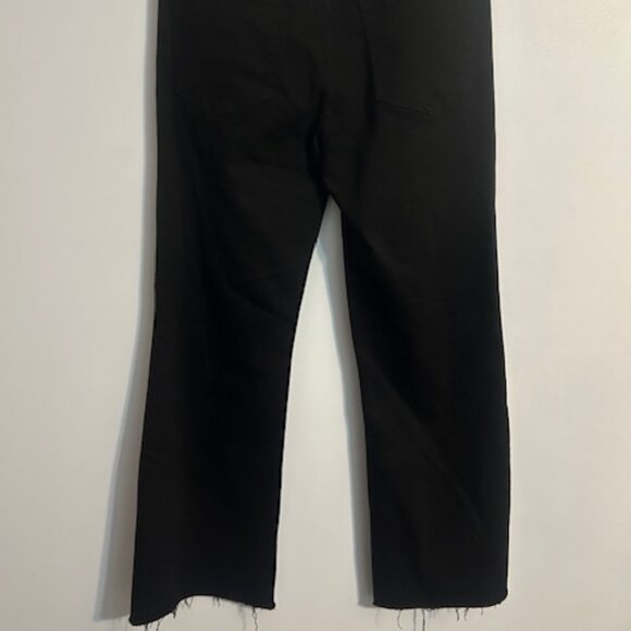 Just USA Black 5 pocket cropped Flare denim jeans, size 12 - Picture 2 of 6